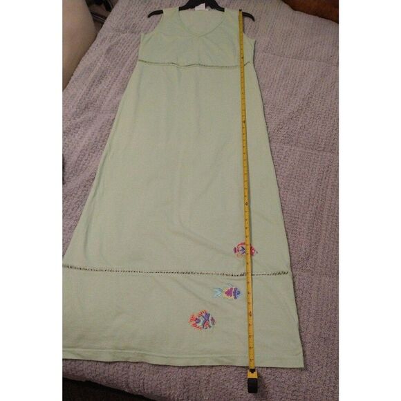 Johnny was sleeveless maxi v neck dress Boho Small Green Beachy Cottage Core - Picture 5 of 12